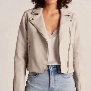 Abercrombie & Fitch Vegan Leather Moto Jacket